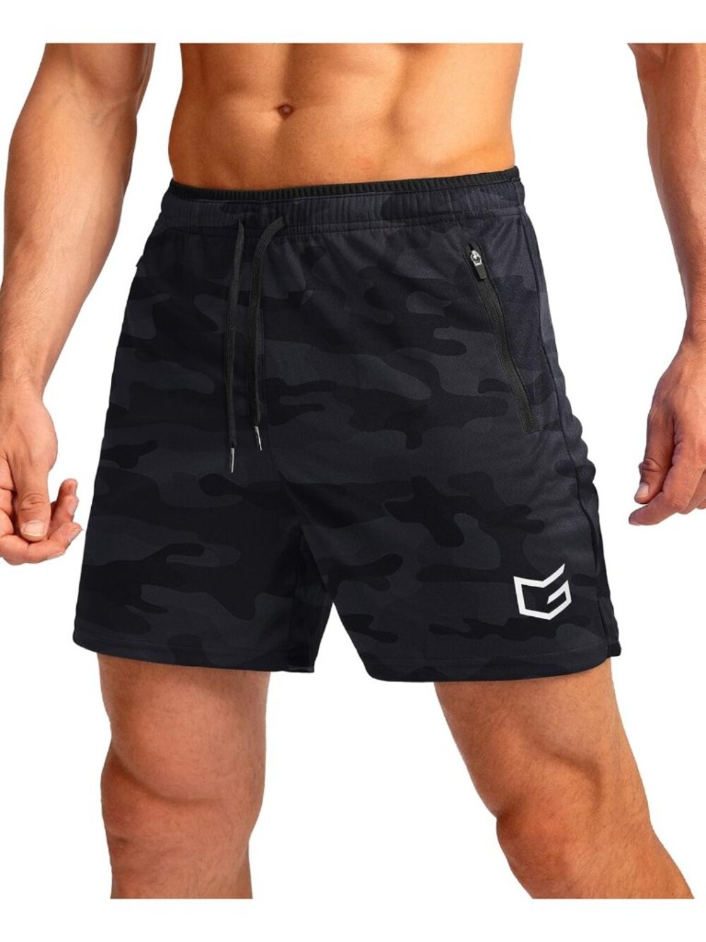 Men's Quick Dry Workout Shorts with Zipper Pockets, 5" / 7" Athletic Running